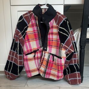 FP Movement by Free People Multicolor Plaid Fleece Jacket